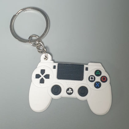 White PlayStation Keyring